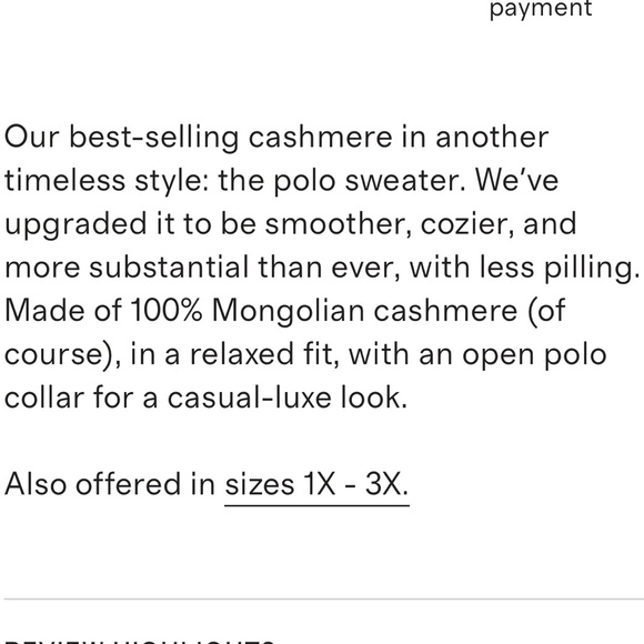 Quince Mongolian Cashmere Polo Sweater in black, size small - Picture 3 of 10